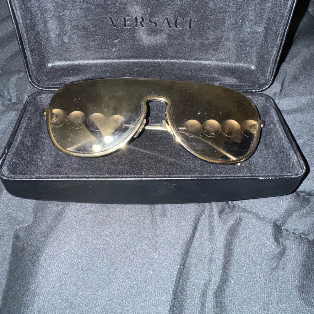 Versace 138mm Pilot Shield Sunglasses